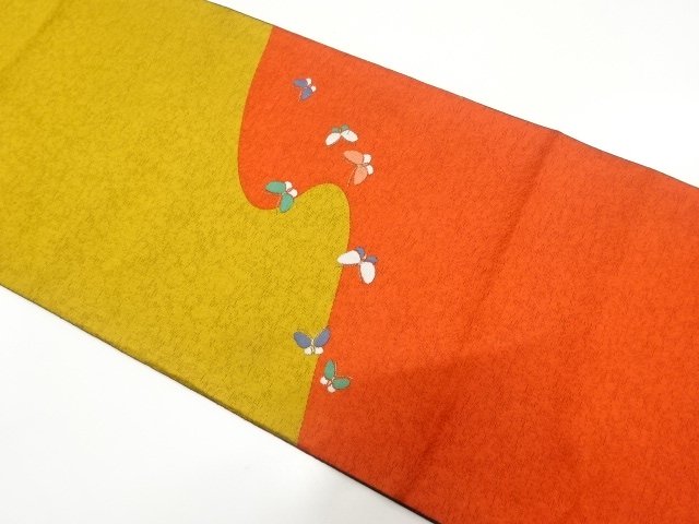 JAPANESE KIMONO / BUTTERFLY PATTERN WOVEN THE MIST NAGOYA OBI